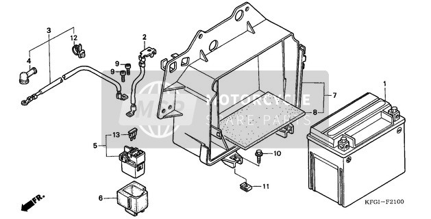 Honda FES250 2002 Batterie pour un 2002 Honda FES250